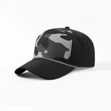 Joe's USA 5-Panel Rope Golf Hat | Water-Repellent Perforated Snapback Cap