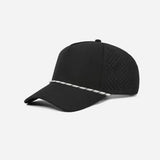 Joe's USA 5-Panel Rope Golf Hat | Water-Repellent Perforated Snapback Cap