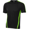 Dri-Equip Colorblock Moisture Wicking Shirt DRI-EQUIP X-Small Black/ Lime