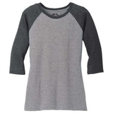 Ladies Perfect Tri 3/4-Sleeve Raglan Joe's USA Black Frost / Grey Frost X-Small