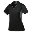 Ladies Side Blocked Micropique Sport-Wick Polo - Black/Iron Grey Polos/Knits DRI-EQUIP Black/Iron Grey X-Small