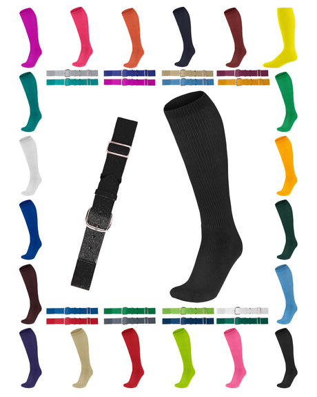 Baseball Socks & Belt Combo Set ( All Sizes & Colors Available)