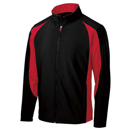 Men's Colorblock Soft Shell Jacket Joe's USA Black/True Red X-Small