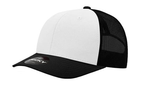 Decky 6 Panel Mid Profile Structured Cotton Blend Trucker | Decky 6021