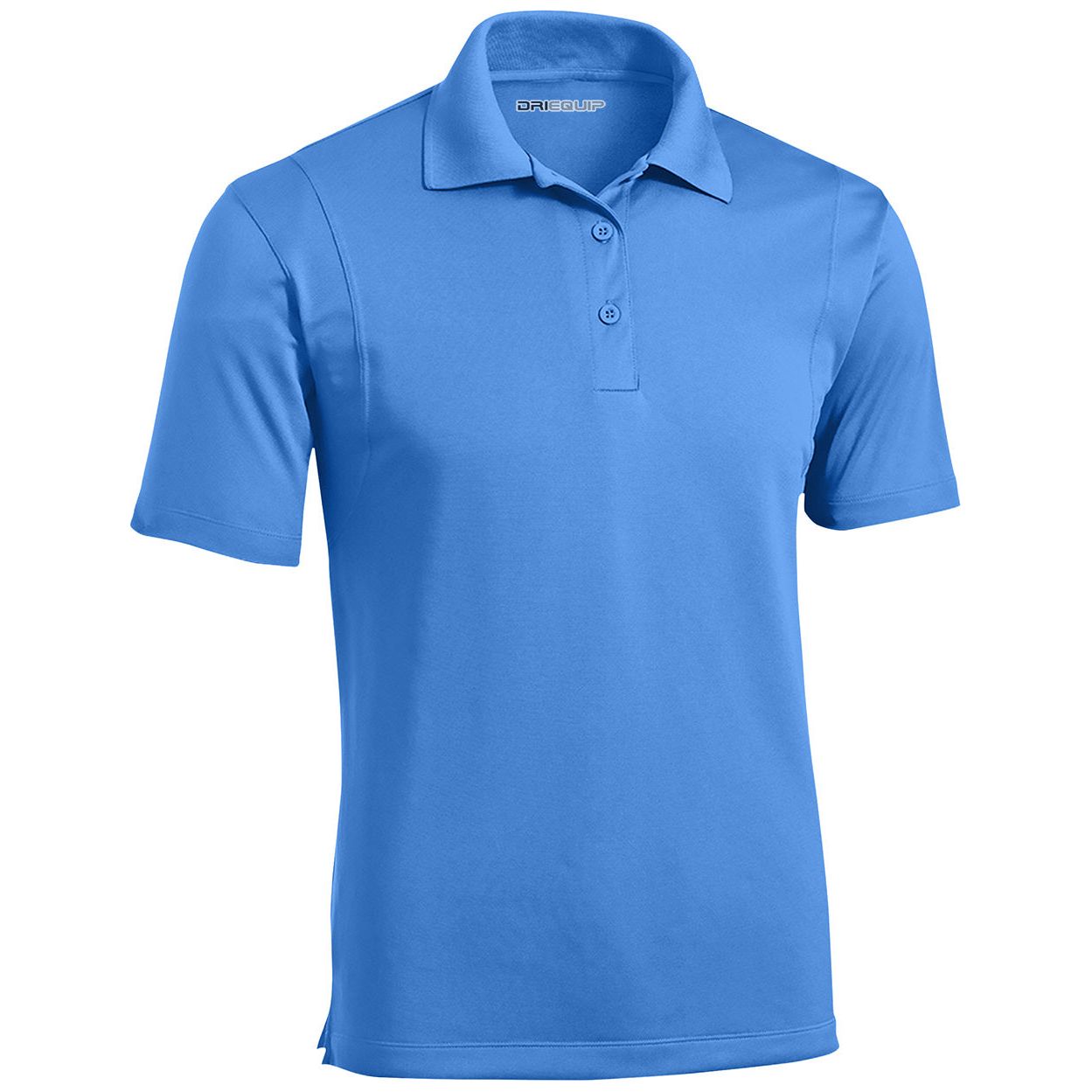 Mens Moisture Wicking Micropique Golf Polos DRI-EQUIP Blue Lake