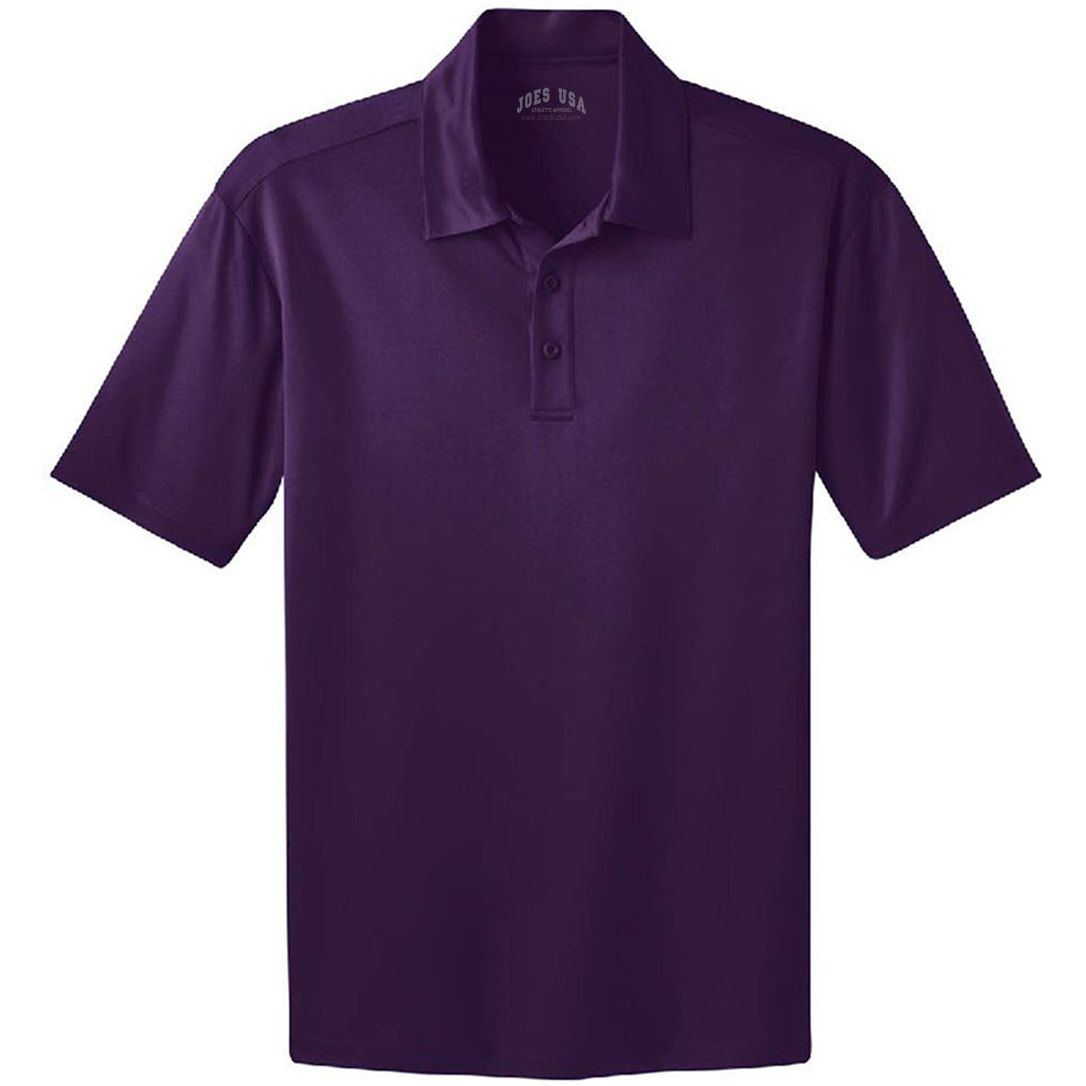 Joe's USA Men's Silk Touch Performance Polo XS- 6XL - Bright Purple Polos/Knits Joe's USA Bright Purple Small