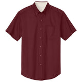 Joe's Men's Short Sleeve Button-Up Shirt - Burgundy / Light Stone Woven Shirts Joe's USA Burgundy / Light Stone Small