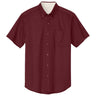 Joe's Men's Short Sleeve Button-Up Shirt - Burgundy / Light Stone Woven Shirts Joe's USA Burgundy / Light Stone Small