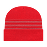 Cap America USA-Made Beanie RKT12 Thin Striped Knit Cap with Cuff