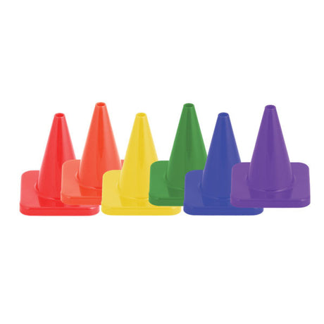 6"H HIGH-VISIBILITY FLEXIBLE VINYL CONE ORANGE