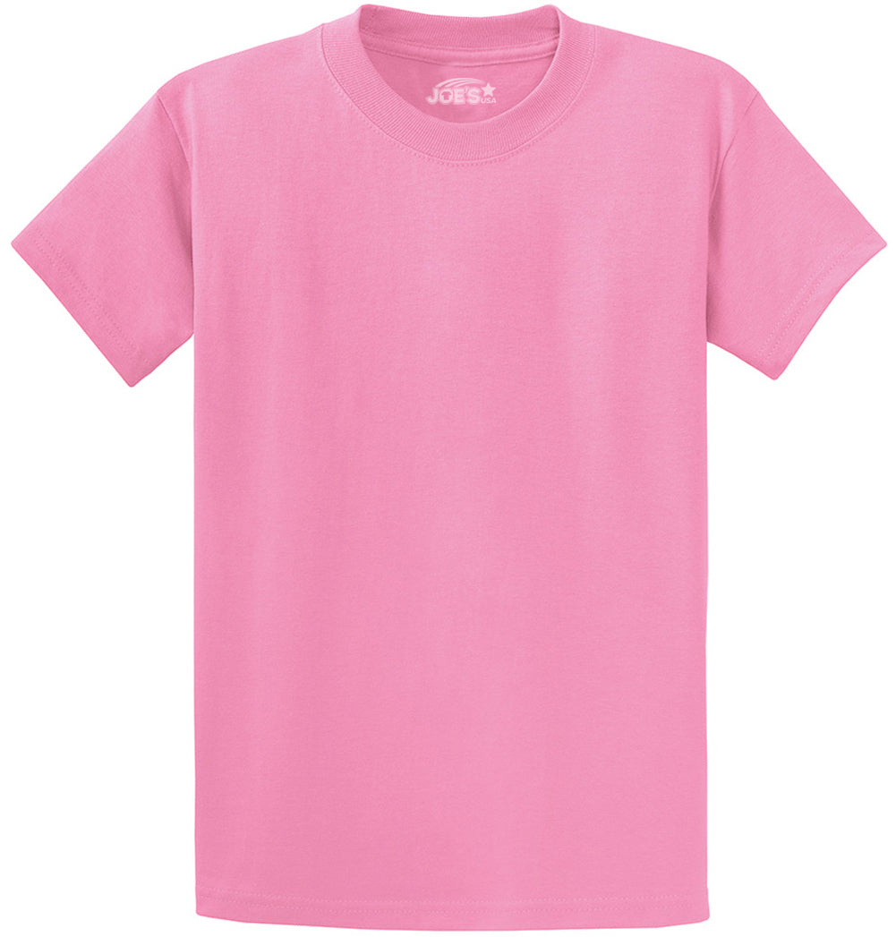 Soft Cotton Lightweight T-Shirt for Men by Joe's USA - CandyPink T-Shirts Joe's USA Candy Pink S
