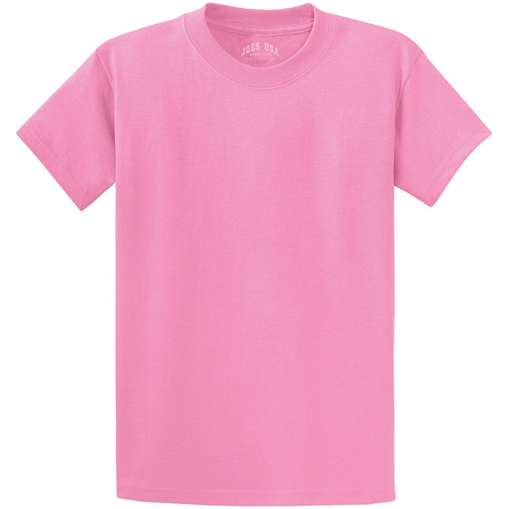 Joe's USA - Versatile 50/50 Cotton/Poly T-Shirts in 30 Vibrant Colors Joe's USA Men's Shirts - Candy Pink