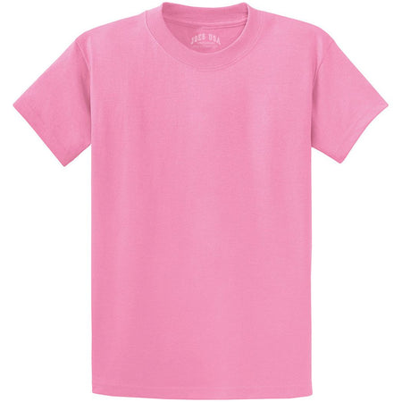 Men's Durable 100% Heavyweight Cotton T-Shirts in Regular, Big, and Tall Sizes Joe's USA Men's Apparel - Candy Pink