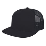 Cap America 7 Panel Trucker Cap i3057 Black Standard Caps