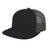 Cap America 7 Panel Trucker Cap i3057 Black/Charcoal Standard Caps