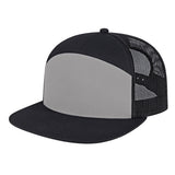 Cap America 7 Panel Trucker Cap i3057 Black/Gray/Black Standard Caps