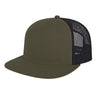 Cap America 7 Panel Trucker Cap i3057 Loden/Black Standard Caps