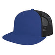Cap America 7 Panel Trucker Cap i3057 Royal/Black Standard Caps