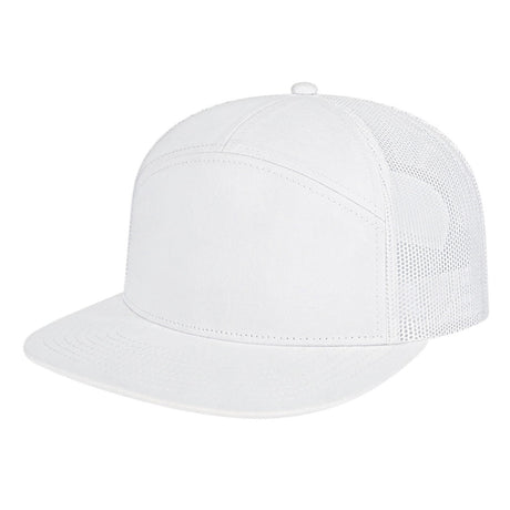 Cap America 7 Panel Trucker Cap i3057 White Standard Caps