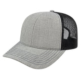 Cap America Blended Wool Acrylic Trucker Cap i3035 Heather/Black Standard
