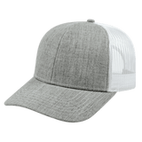 Cap America Blended Wool Acrylic Trucker Cap i3035 Heather/White Standard