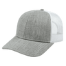 Cap America Blended Wool Acrylic Trucker Cap i3035 Heather/White Standard
