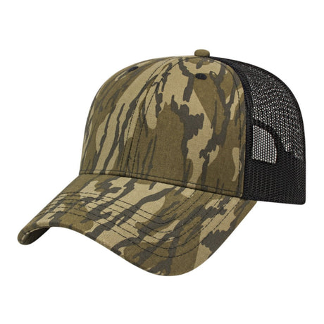 Cap America Camo Trucker Cap i2005 Mossy Oak® Original Bottomland®/Black Standard Caps