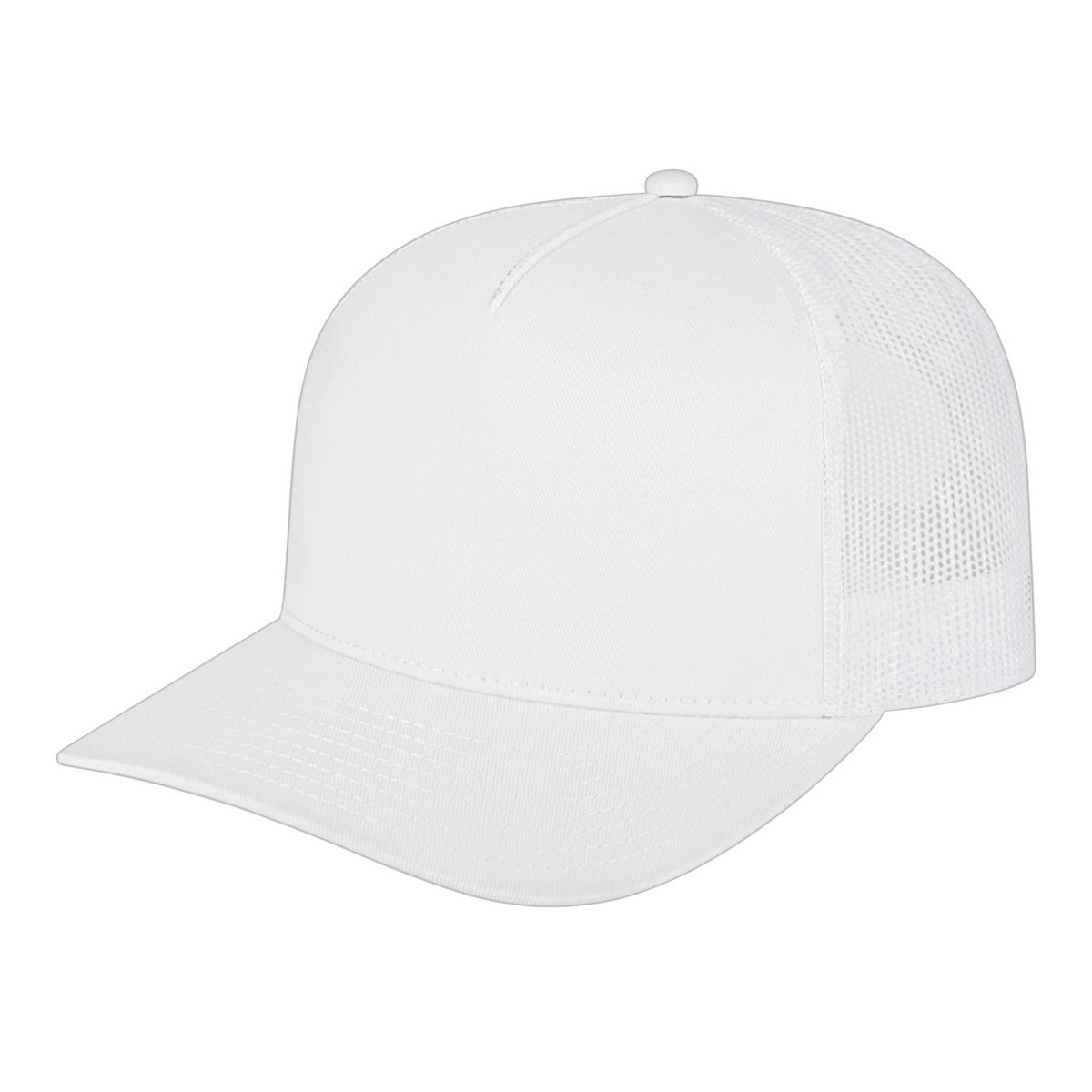 Cap America Classic 5 Panel Trucker i3039 White Standard