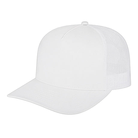 Cap America Classic 5 Panel Trucker i3039 White Standard
