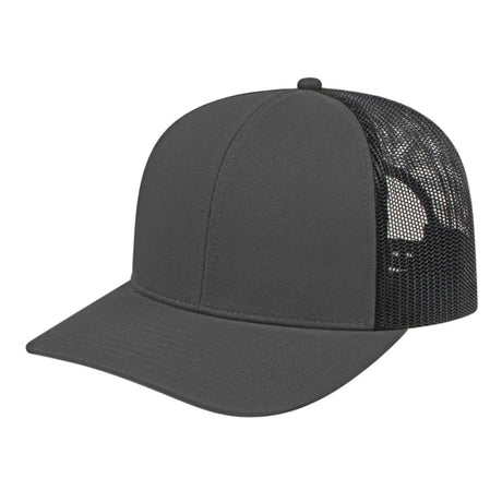 Cap America Classic 6 Panel Trucker Cap i3038 Charcoal/Black Standard Caps