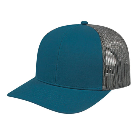 Cap America Classic 6 Panel Trucker Cap i3038 Marine Blue/Charcoal Standard Caps