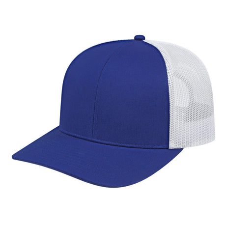 Cap America Classic 6 Panel Trucker Cap i3038 Royal/White Standard Caps