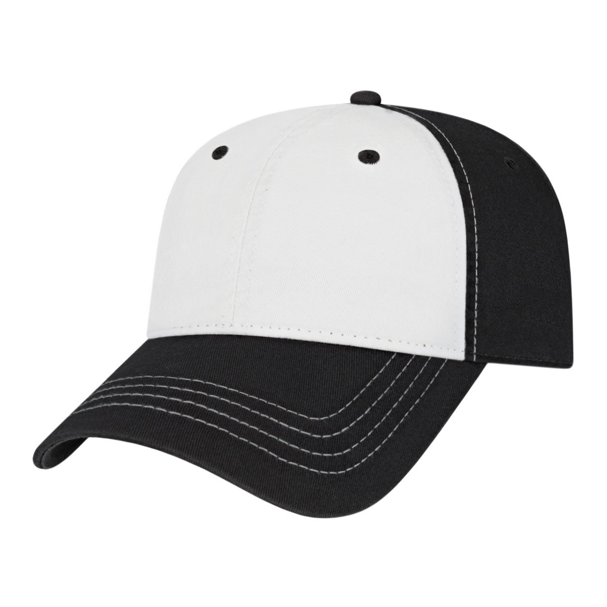 Cap America Classic Dad Cap i1002 White/Black Standard