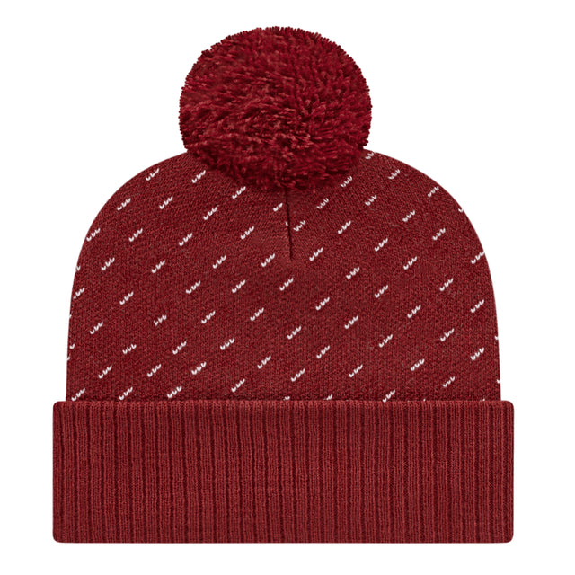 Cap America Diagonal Dash Knit Cap with Ribbed Cuff iK23 Red Standard