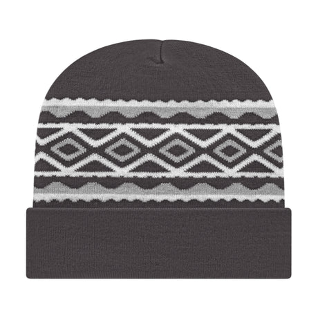 Cap America Diamond Pattern Knit Cap with Cuff RKD12 Maroon Standard