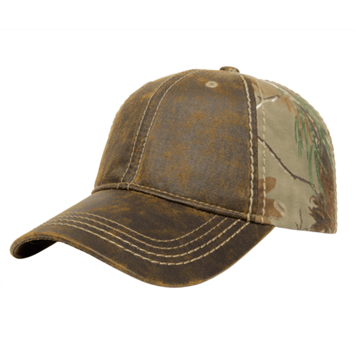 Cap America Faux Leathered Poly/Cotton Camo Cap i2018 Brown/Realtree AP® Standard