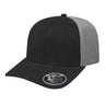 Cap America Flexfit 110® Jacquard Trucker Mesh Back Cap - Cap America i8516 Black/Silver Standard Hats