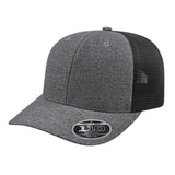 Cap America Flexfit 110® Mélange Trucker Cap i8509 Charcoal/Black Standard