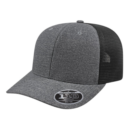 Cap America Flexfit 110® Mélange Trucker Cap i8509 Charcoal/Black Standard