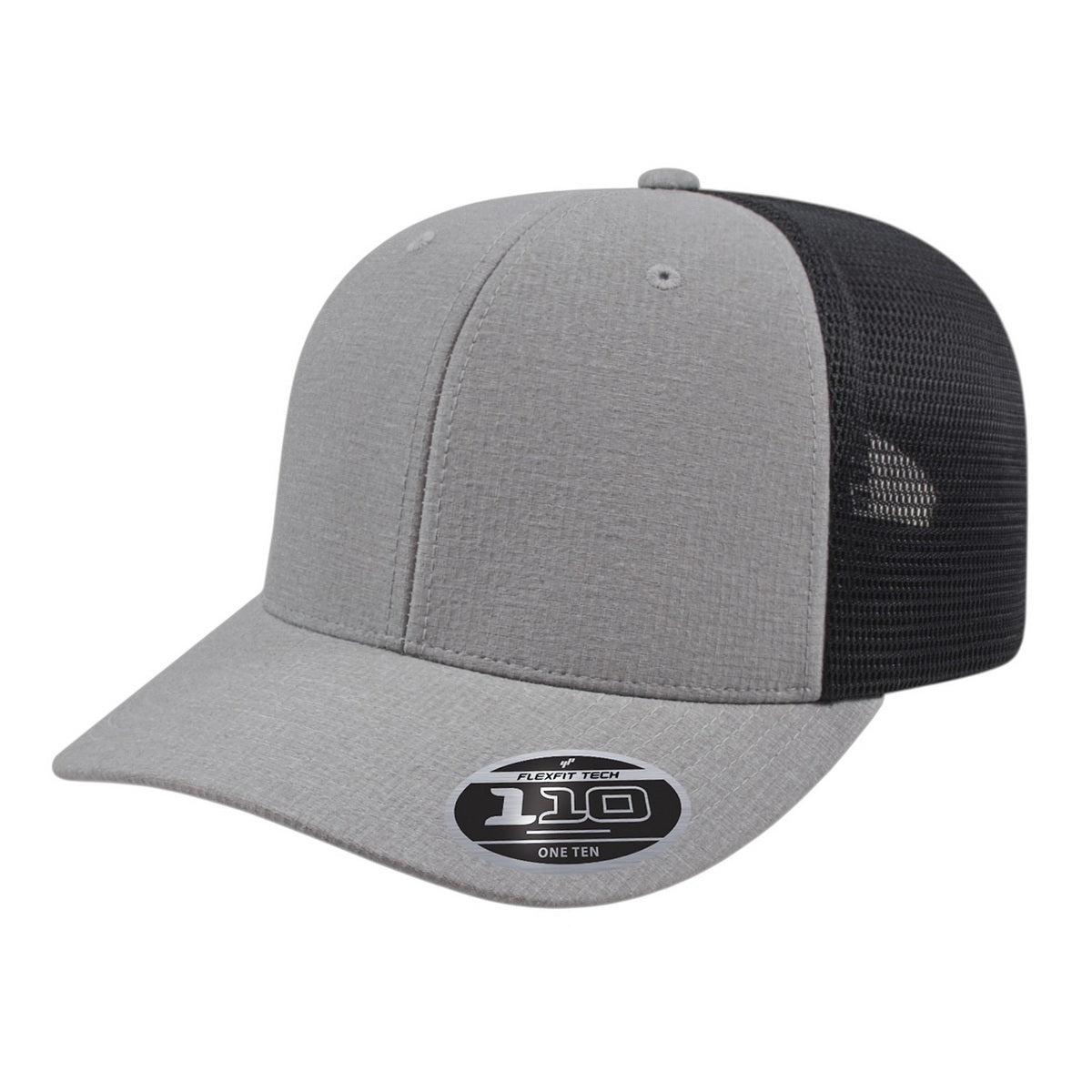 Cap America Flexfit 110® Mélange Trucker Cap i8509 Silver/Black Standard