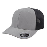 Cap America Flexfit 110® Mélange Trucker Cap i8509 Silver/Black Standard
