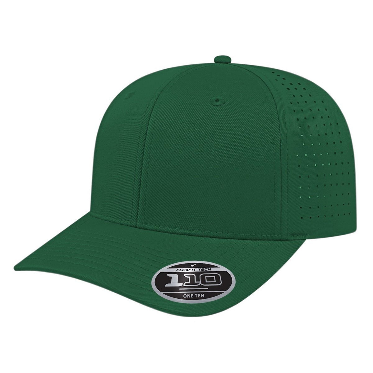 Cap America Flexfit 110® Perforated Performance Snapback Cap i8533 Dark Green Standard Caps