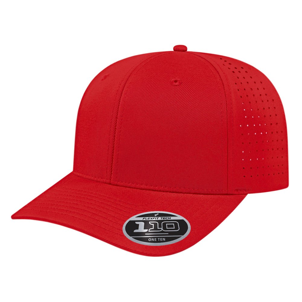 Cap America Flexfit 110® Perforated Performance Snapback Cap i8533 Red Standard Caps