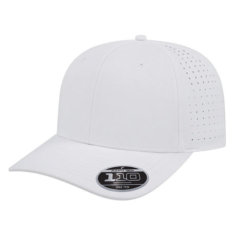 Cap America Flexfit 110® Perforated Performance Snapback Cap i8533 White Standard Caps