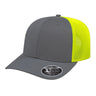 Cap America Flexfit 110® Premium Trucker Cap i8502 Graphite/Neon Yellow Standard Caps