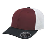 Cap America Flexfit 110® Premium Trucker Cap i8502 Maroon/Black/White Standard Caps