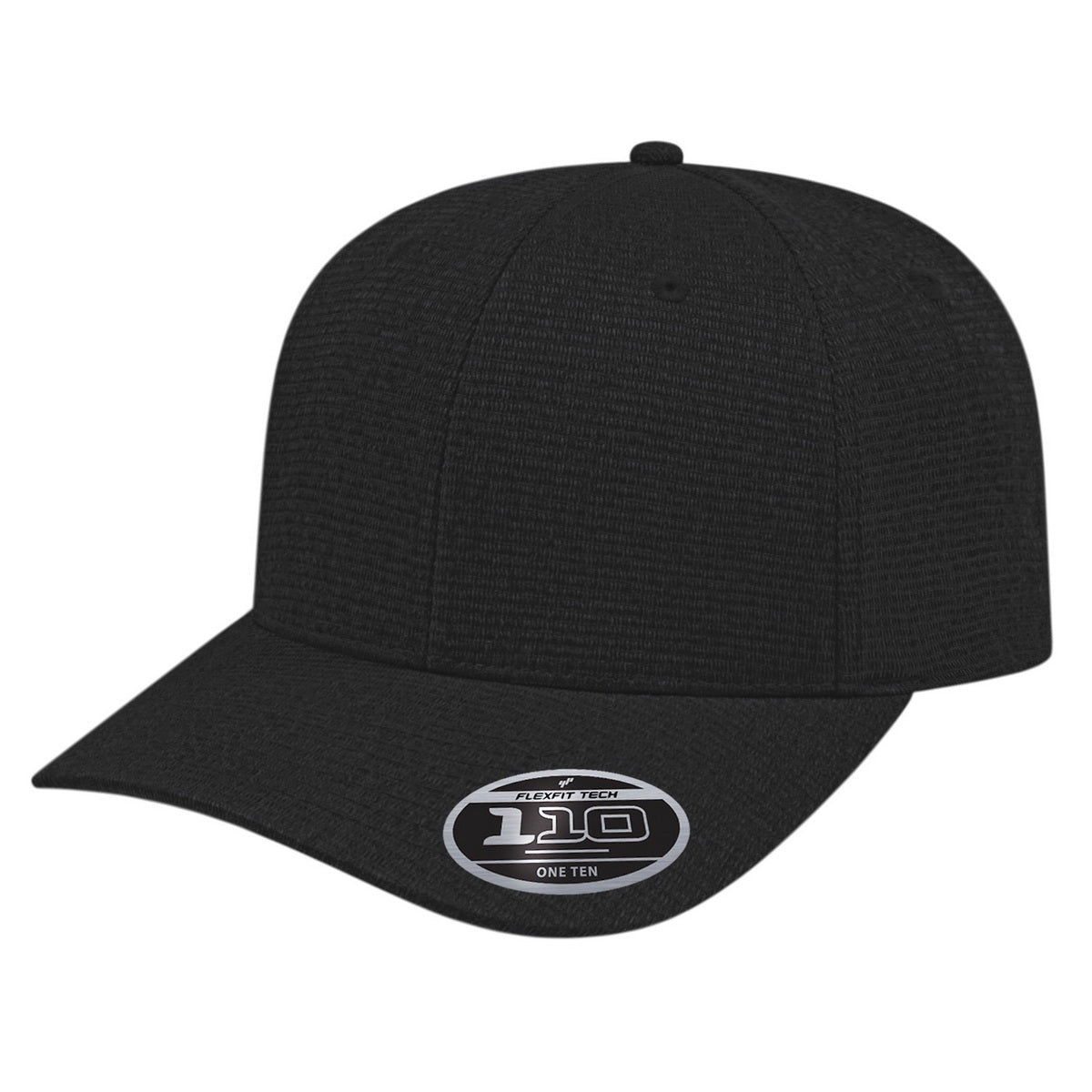 Cap America Flexfit 110® Ribbed Tri - Blend Full Fabric Cap i8526 Black Standard