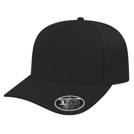 Cap America Flexfit 110® Ribbed Tri - Blend Trucker Cap i8525 Black Standard
