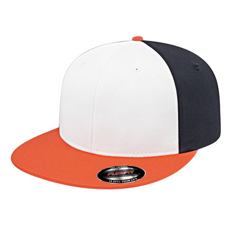 Cap America Flexfit® Full Fabric Performance Cap i8530 White/Orange/Black XXL Caps