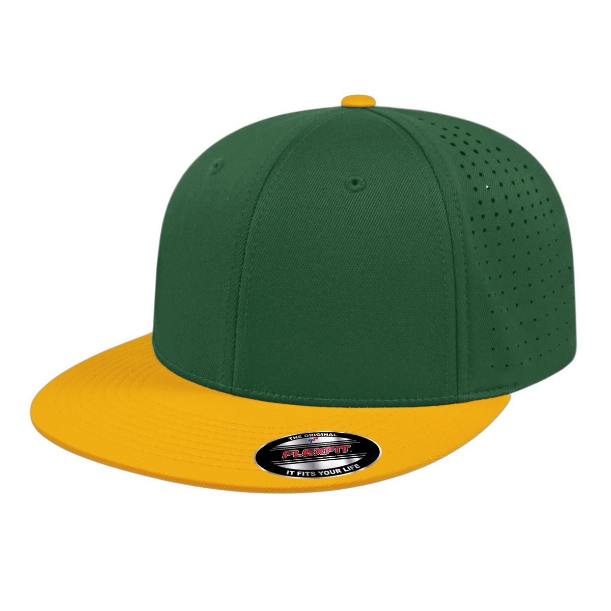 Cap America Flexfit® Perforated Performance Cap i8503 Dark Green/Athletic Gold XXL Caps